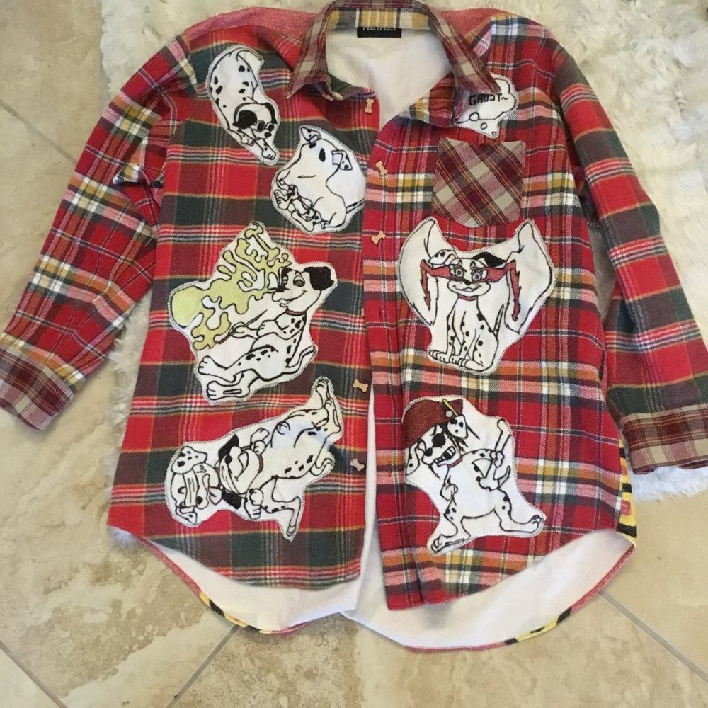 Hei Hei flannel Top OS oversized